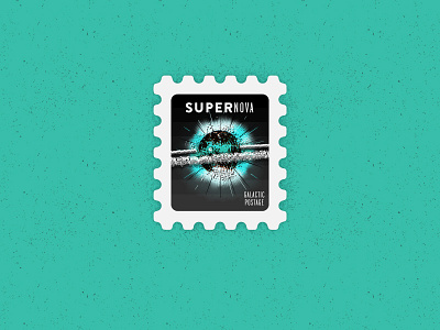 Day 057 Supernova 100 day project 1¢ solar system stamp