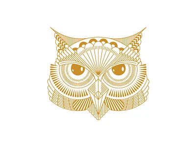 Owl animal gold owl