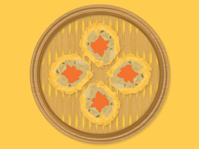 Siew Mai cantonese cuisine cute dim sum food food porn gastronomy illustration pastel skeuomorphic yummy zine