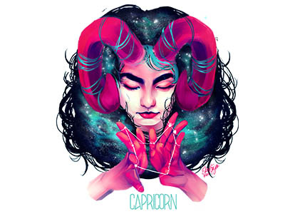 Zodiac Sign Series capricorn constellation digital digital painting ebone designs ebone grayson illustration zodiac