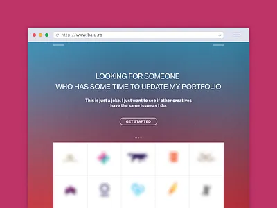 Looking for someone ... balu clean experience logos portfolio time ui update ux web webdesign website