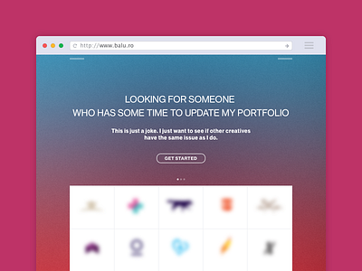 Looking for someone ... balu clean experience logos portfolio time ui update ux web webdesign website