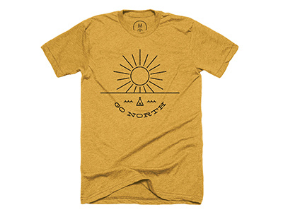 GO NORTH buy cotton bureau go north illustration lines sun tent