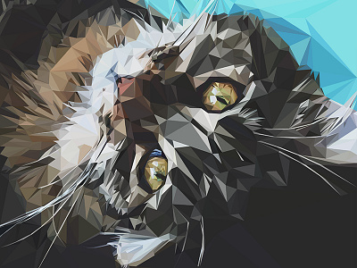 Low Paw-ly Portrait cat geometric portrait illustrator kitten lowpoly olson creates olson meowment