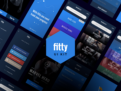 Fitty Preview app fitness framework ios kit sketch ui