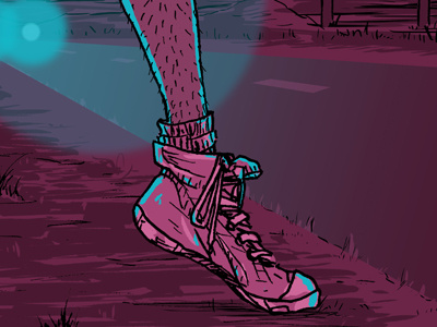 Showin Some Leg comedy drawing gigposter illustration poster