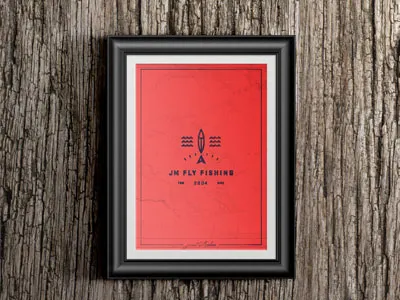 Jm Poster fly fishing houston htx logo outdoors poster tangelo