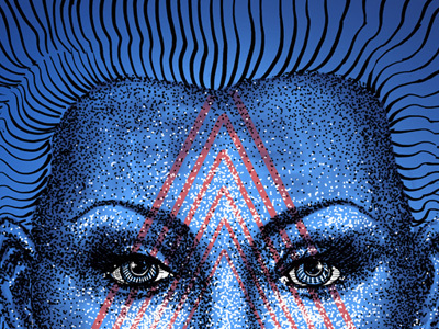 The Glitch Mob Screenprint atari electronic geometric gigposter space synth