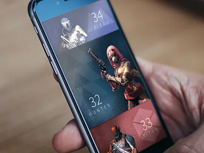 Destiny App app character companion destiny ios re design selection ui
