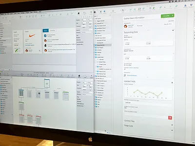 Flow and Widgets flat flow interface mockup panel sketch ui ux widget wireframe