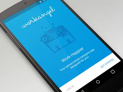 WorkAngel Signup - Material Design android design google guidelines hayley cattlin illustration lollipop material design signup sketch ui