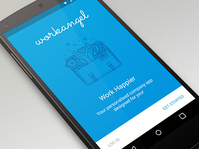 WorkAngel Signup - Material Design android design google guidelines hayley cattlin illustration lollipop material design signup sketch ui