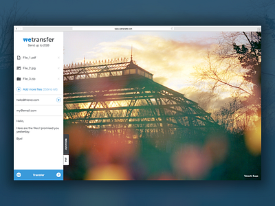 WeTransfer redesign website wetransfer