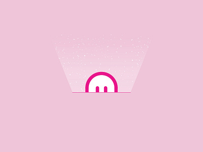 Peek character design illustration light pink pixel