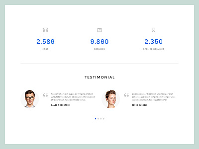 Testimonial minimal testimonial themes ui design web design