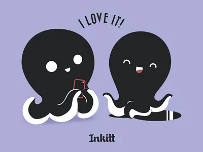 Reading octopuses inkitt octopus reading vector