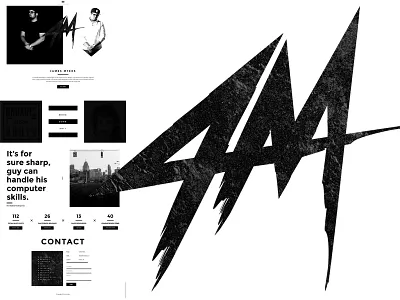 James Myers Mid 2015 Portfolio black hind modern montserrat portfolio website white