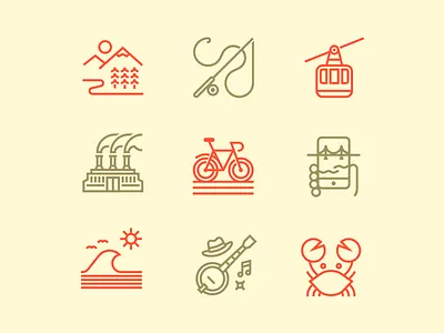 Men's Journal Illustations editorial icons illustrations