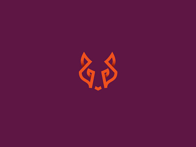 Wolf animal gradient illustration logo mark violet wolf