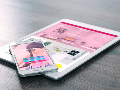 Material app flat material design pink