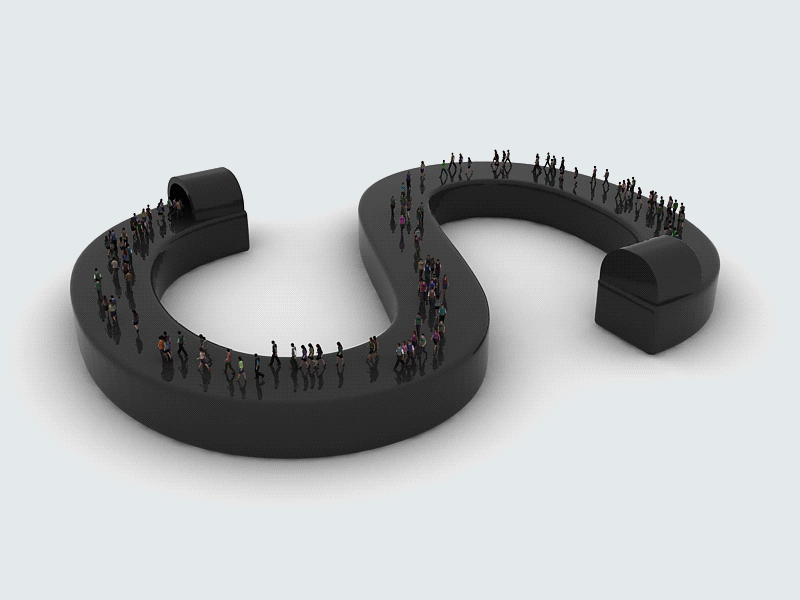 Crowd [S] 3d animation crowd design font letter people s webshocker