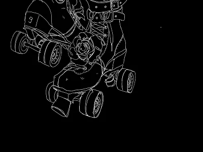 times_that_never_flowerskates drawing illustration longiy roller skates timesthatnever