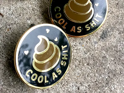 VNM Enamel Pins accessories badge buttons enamel enamel pins ftw humor lowbrow pin poop simple