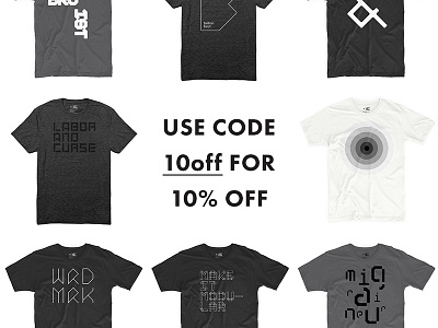 Coupon code architecture coupon geometric logo promo shirt tee type typography wordmark
