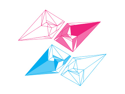 Gems cmyk design gems geometric illustrator in progress lines