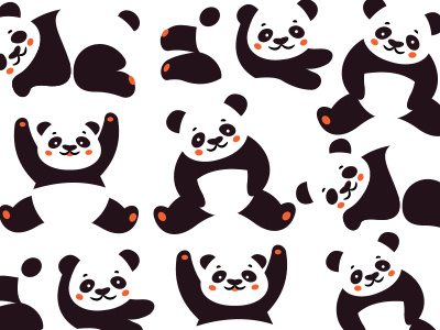 Panda Pattern illustration kid panda pattern vector xara