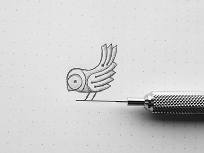 Sparrow Sketch animal bird draw illustration logo mechanical nature sketch sparrow steampunk