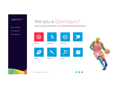 Sportsguru Application application design visual design