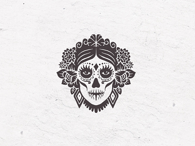 La Catrina Logo catrina death face folk folklore logo mexico skull