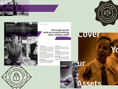 Cover Your Assets badge branding identity layout wip