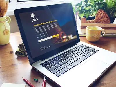 Nown: Coming Soon Page background image coming soon full screen image landing page minimal responsive sign up travel website yellow