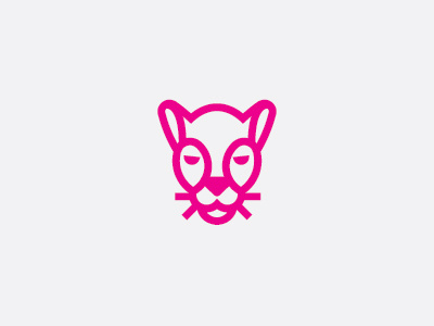 Panther Logo animal branding company design illustration line logo panther pink ui websit