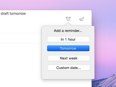 Add a reminder... app email mac mailapp reminder