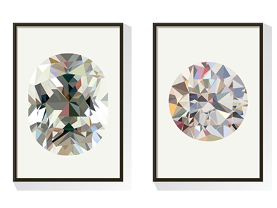 Diamonds art diamond poster private tobias vector