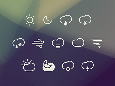 Weather Icons cloud icon icons moon rain snow sun weather wind