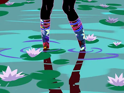 times_that_never_pond illustration knee longiy socks timesthatnever
