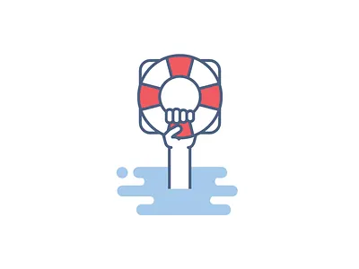 Help flat help illustration support