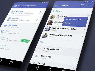 Mobile Antivirus design mobile ui ux
