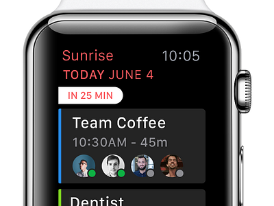 On Your Wrist agenda apple watch calendar date events sunrise time yay 🔥