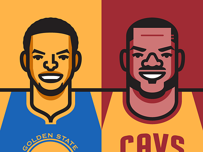 NBA Finals basketball cavs cleveland cavaliers finals golden state warriors illustration lebron james nba steph curry vector