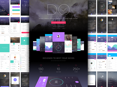 Get DO UI Kit for Photoshop & Sketch app free invision iphone kit material mobile prototyping sketch to do ui ux