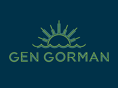 Gen Gorman Logo band brand identity logo music musician sun waves