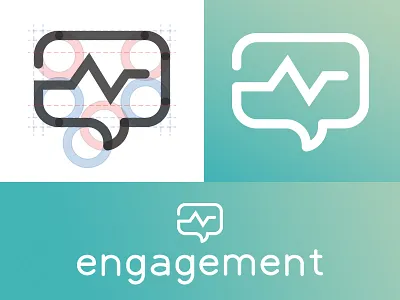 Engagement Logo brand bubble design engage icon identity illustration logo mark pulse speech symbol