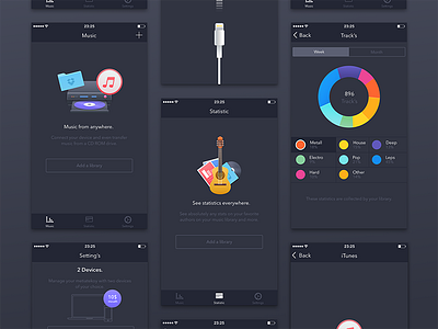 Music App [WIP] color graph ios ipad iphone ui ux