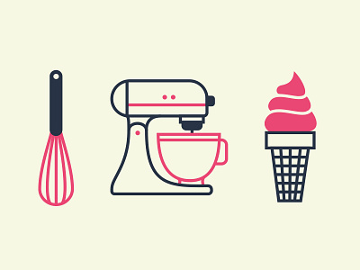 We All Scream for Ice Cream bakery baking ice cream icon icon design icons illustration pattern