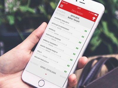 Başkent University Mobile APP - University Grade app grade interactions mobile ui university ux